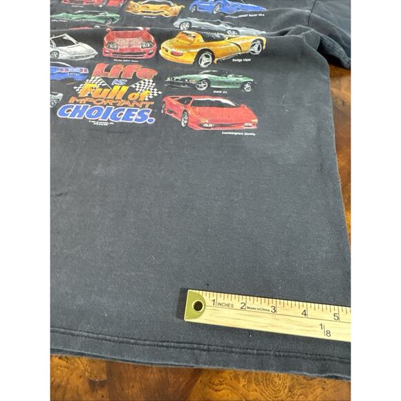 Graphic Muscle Cars Vintage T-Shirt Men Sz XL Life Is Full Of Important Choices - Picture 8 of 10